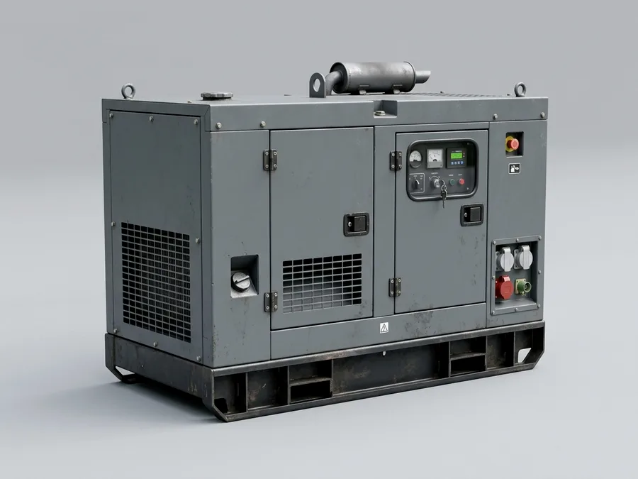 Genset dalam canopy kedap suara untuk kebutuhan listrik acara
